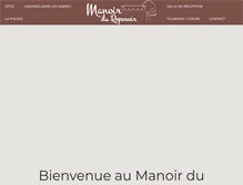 Tablet Screenshot of manoir-du-reposoir.com